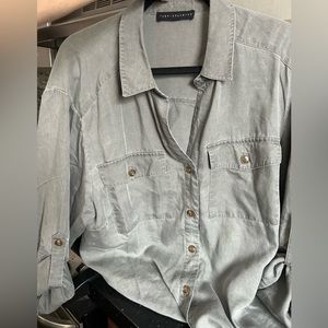 Distressed grey blouse